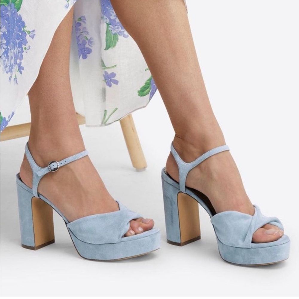 ISO - Draper James Paloma Platform in Light Blue - Size 7